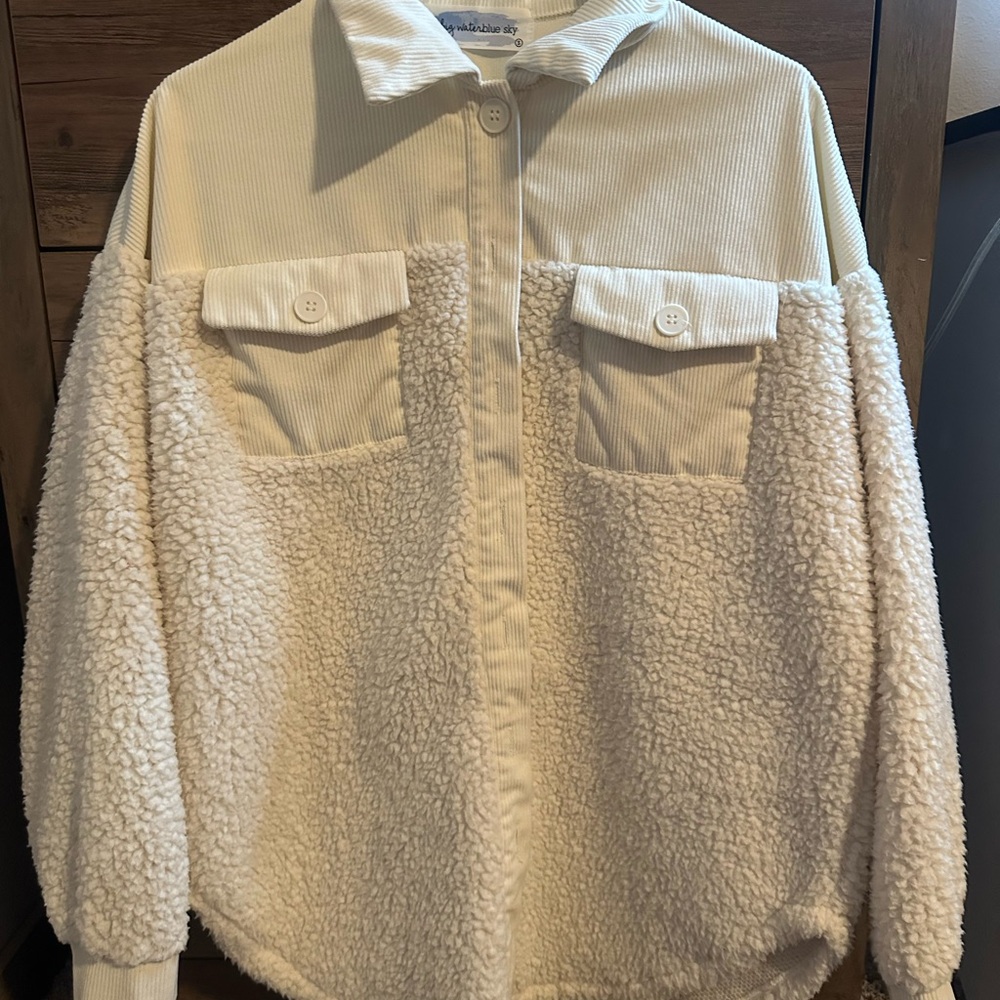 Cream Sherpa Jacket
